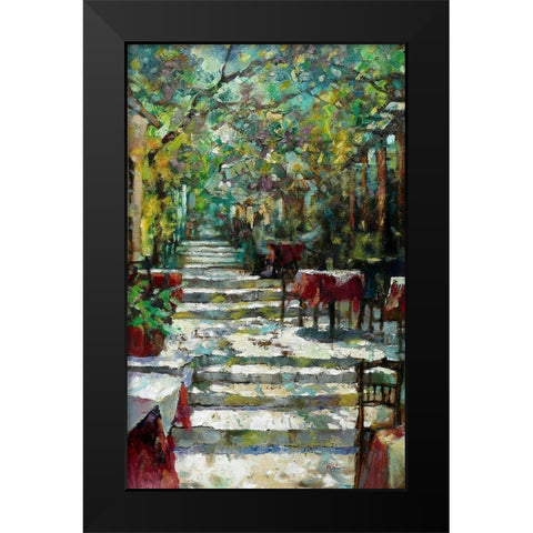 Afternoon Shaddows. Athens, Mnisekleos Black Modern Wood Framed Art Print by Zakrynycny, Viktor
