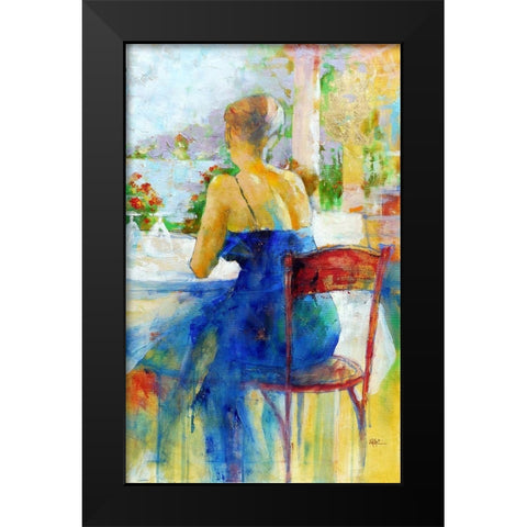 Somewhere on Capri Black Modern Wood Framed Art Print by Zakrynycny, Viktor