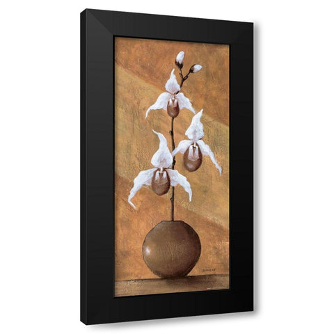 Orchids II Black Modern Wood Framed Art Print by Dahlke, Izabella