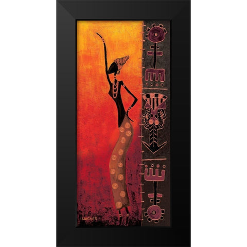 Dancing Black Girl I Black Modern Wood Framed Art Print by Wagner, Dorota