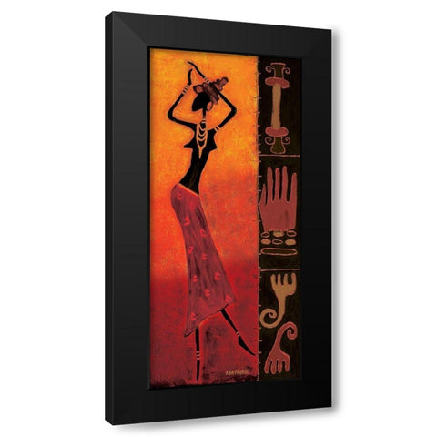 Dancing Black Girl II Black Modern Wood Framed Art Print by Wagner, Dorota