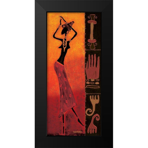 Dancing Black Girl II Black Modern Wood Framed Art Print by Wagner, Dorota
