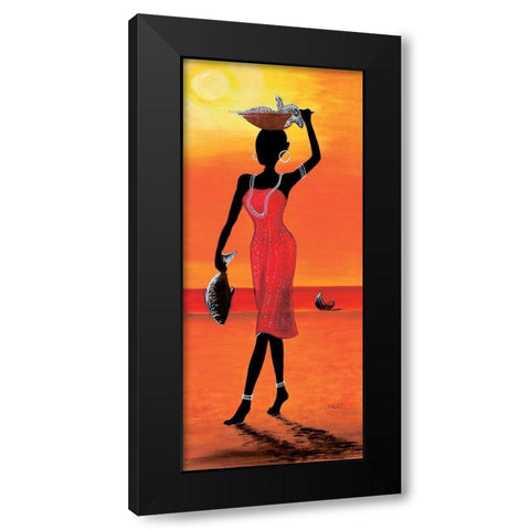 Fishers Wife Black Modern Wood Framed Art Print with Double Matting by Dahlke, Izabella
