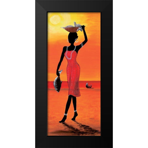 Fishers Wife Black Modern Wood Framed Art Print by Dahlke, Izabella