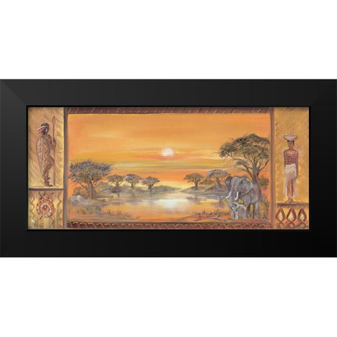 Memories of Africa I Black Modern Wood Framed Art Print by Nyvltova, Dagmar