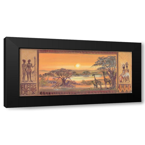 Memories of Africa II Black Modern Wood Framed Art Print with Double Matting by Nyvltova, Dagmar