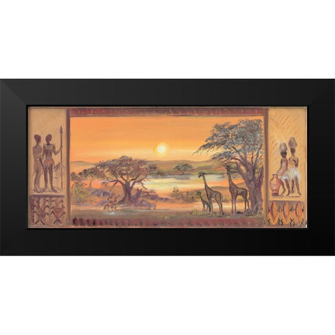 Memories of Africa II Black Modern Wood Framed Art Print by Nyvltova, Dagmar