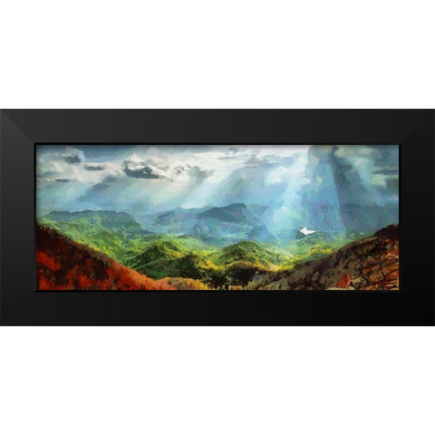 The Sun Illuminates Nature Black Modern Wood Framed Art Print by Medeiros, Celito
