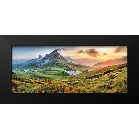 Dolomity Mountains II Black Modern Wood Framed Art Print by Medeiros, Celito