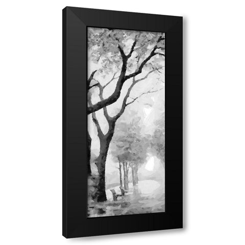 Trees by the Road I BW Black Modern Wood Framed Art Print with Double Matting by Medeiros, Celito