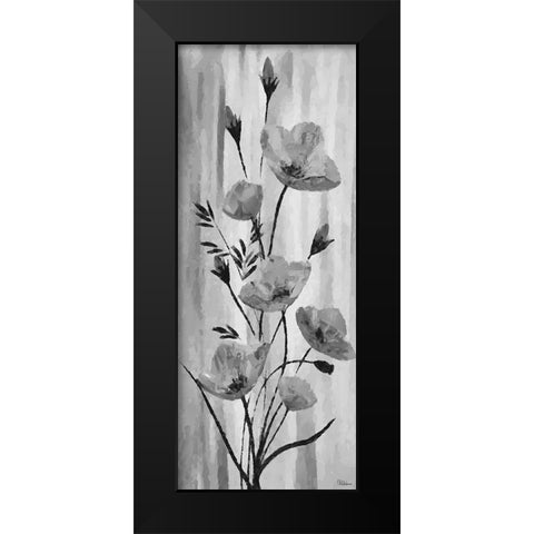 Flower BW Black Modern Wood Framed Art Print by Medeiros, Celito