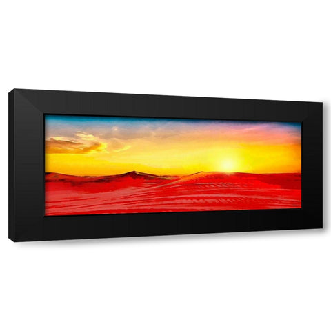 Red Desert Black Modern Wood Framed Art Print with Double Matting by Medeiros, Celito