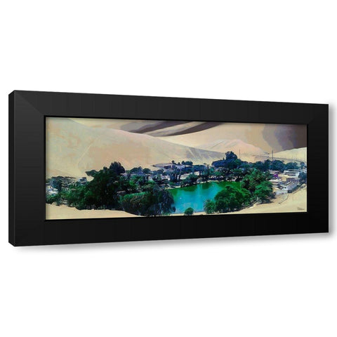 Big Oasis in Desert Black Modern Wood Framed Art Print by Medeiros, Celito