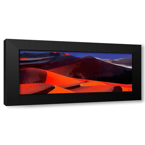 Red Dunes in Desert Black Modern Wood Framed Art Print by Medeiros, Celito