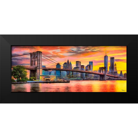 My lovely New York XXXIX Black Modern Wood Framed Art Print by Medeiros, Celito