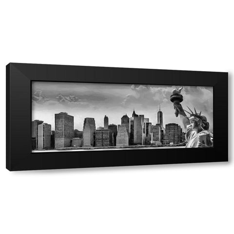My lovely New York XL Black Modern Wood Framed Art Print with Double Matting by Medeiros, Celito
