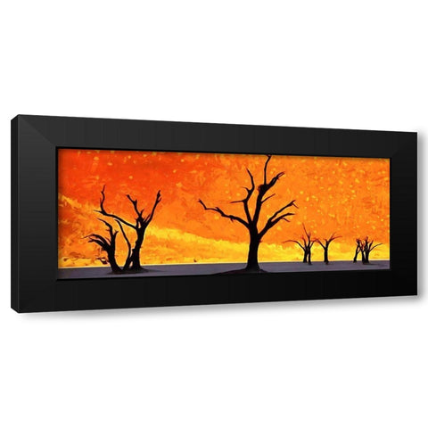 Trees without Life Black Modern Wood Framed Art Print by Medeiros, Celito