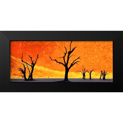 Trees without Life Black Modern Wood Framed Art Print by Medeiros, Celito