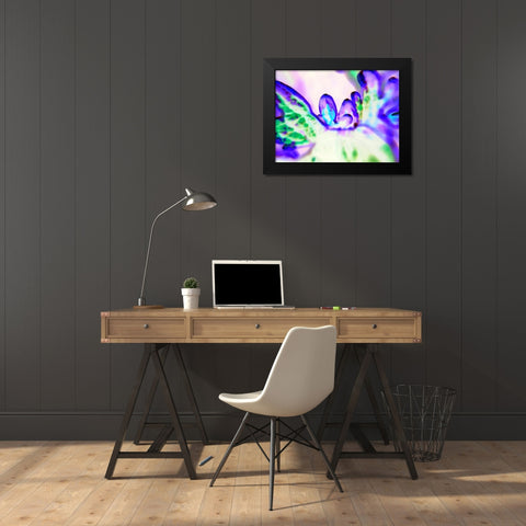 Biologic II Black Modern Wood Framed Art Print by Grayscale