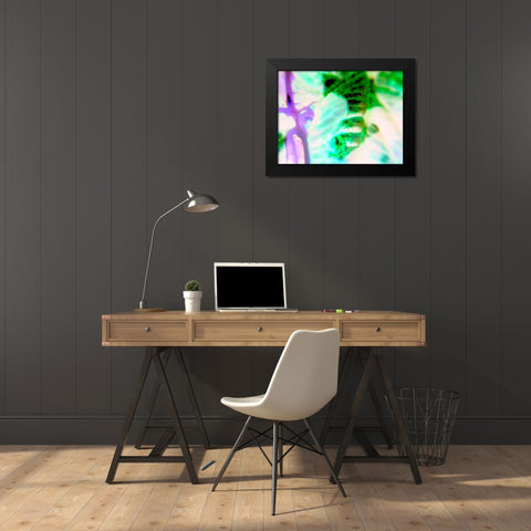 Biologic III Black Modern Wood Framed Art Print by Grayscale