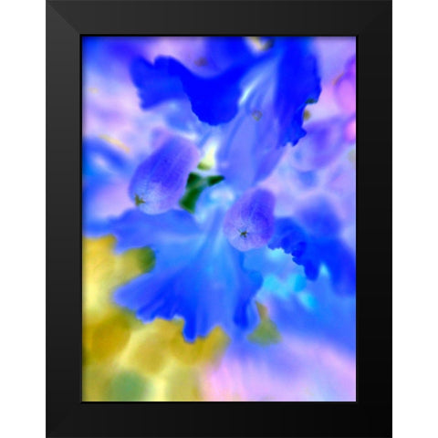 Lacy Edges Black Modern Wood Framed Art Print by Grayscale