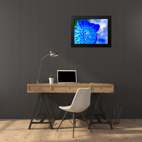 Blue Ball II Black Modern Wood Framed Art Print by Grayscale