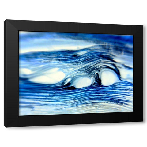 Blue Knots II Black Modern Wood Framed Art Print by Grayscale