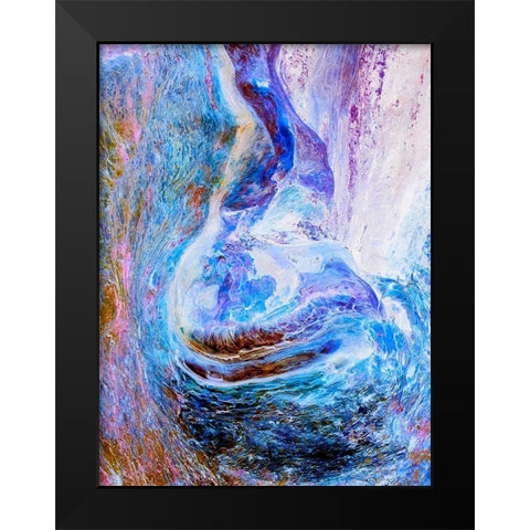 Lava Storm III Black Modern Wood Framed Art Print by Grayscale