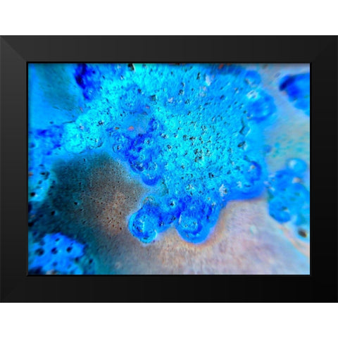 Blue Oxide Black Modern Wood Framed Art Print by Grayscale