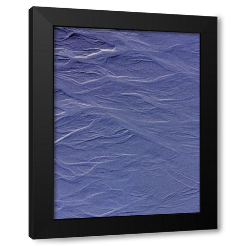 Blue Fibers I Black Modern Wood Framed Art Print with Double Matting by Grayscale