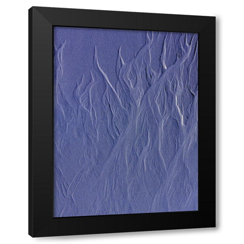 Blue Fibers II Black Modern Wood Framed Art Print with Double Matting by Grayscale