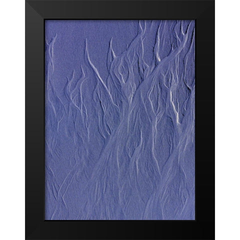 Blue Fibers II Black Modern Wood Framed Art Print by Grayscale