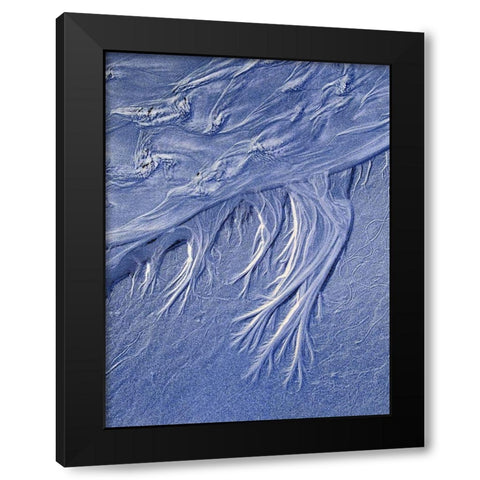 Blue Fibers III Black Modern Wood Framed Art Print by Grayscale