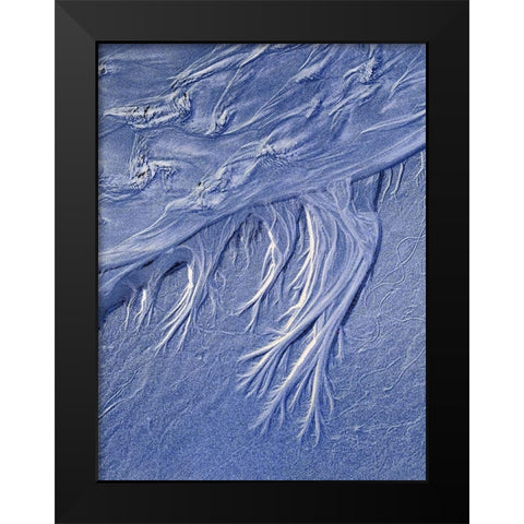 Blue Fibers III Black Modern Wood Framed Art Print by Grayscale