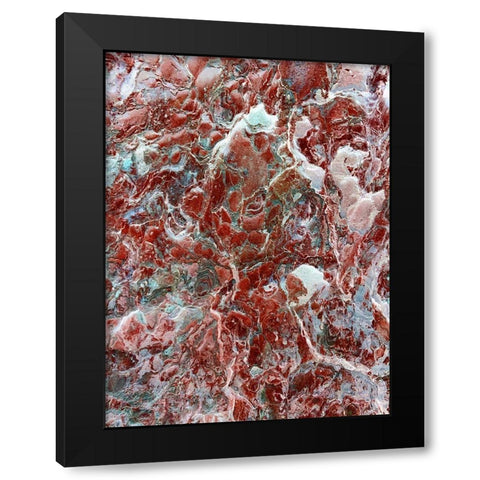 Red Texture I Black Modern Wood Framed Art Print by Grayscale
