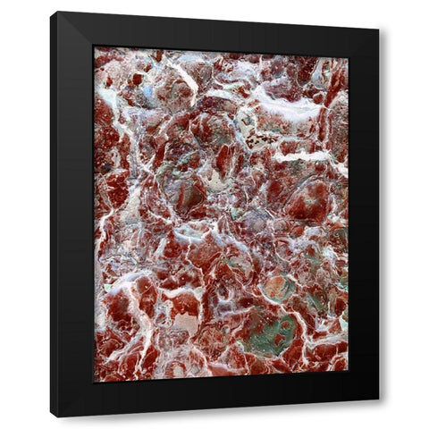 Red Texture II Black Modern Wood Framed Art Print by Grayscale