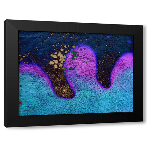 Bio Rainbow II Black Modern Wood Framed Art Print by Grayscale