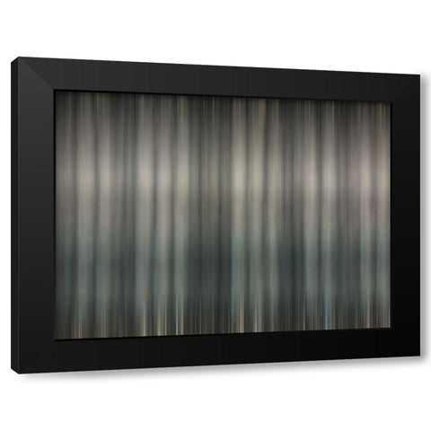 Fabric Pinstripes V Black Modern Wood Framed Art Print with Double Matting by Grayscale