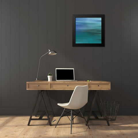 Pinstripes XXXII Black Modern Wood Framed Art Print by Grayscale