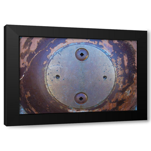 End Cap Black Modern Wood Framed Art Print by Grayscale