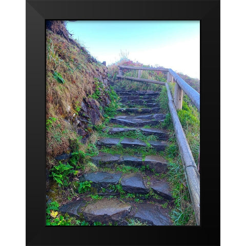 Stone Stairs I Black Modern Wood Framed Art Print by Grayscale