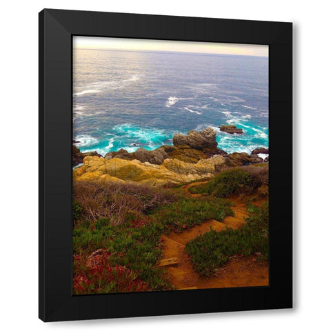 Rocky Path I Black Modern Wood Framed Art Print by Grayscale