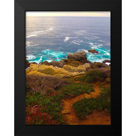 Rocky Path I Black Modern Wood Framed Art Print by Grayscale