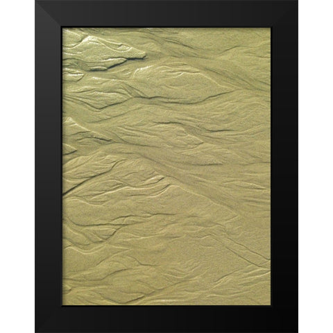 Wet Sand I Black Modern Wood Framed Art Print by Grayscale