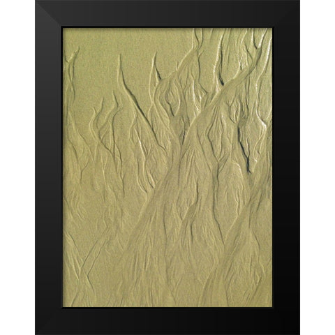 Wet Sand II Black Modern Wood Framed Art Print by Grayscale