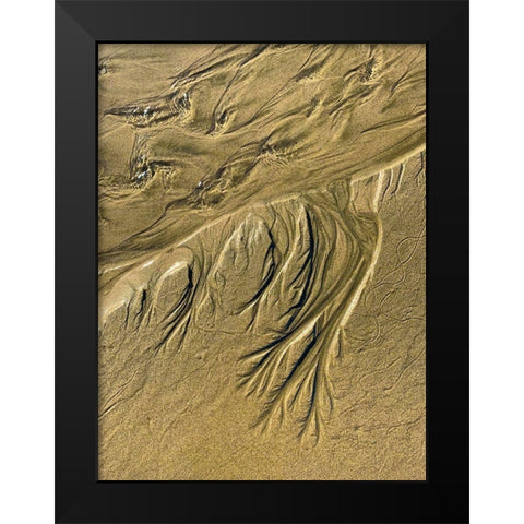 Wet Sand III Black Modern Wood Framed Art Print by Grayscale