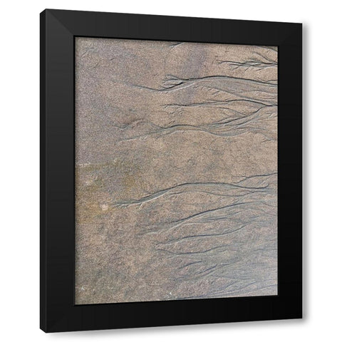 Wet Sand IV Black Modern Wood Framed Art Print with Double Matting by Grayscale