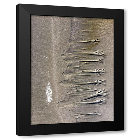 Wet Sand VI Black Modern Wood Framed Art Print with Double Matting by Grayscale