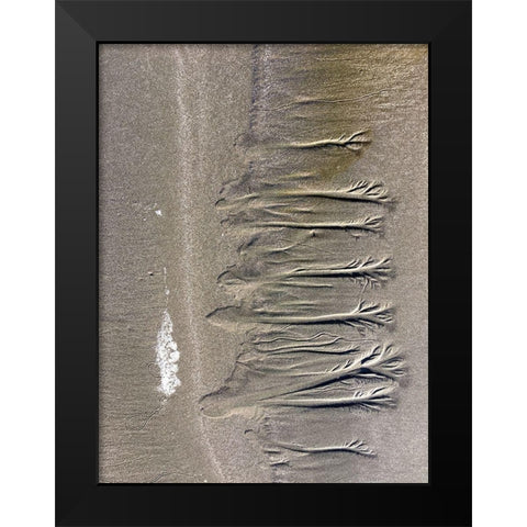 Wet Sand VI Black Modern Wood Framed Art Print by Grayscale