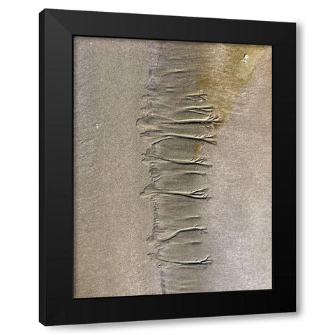 Wet Sand VII Black Modern Wood Framed Art Print with Double Matting by Grayscale